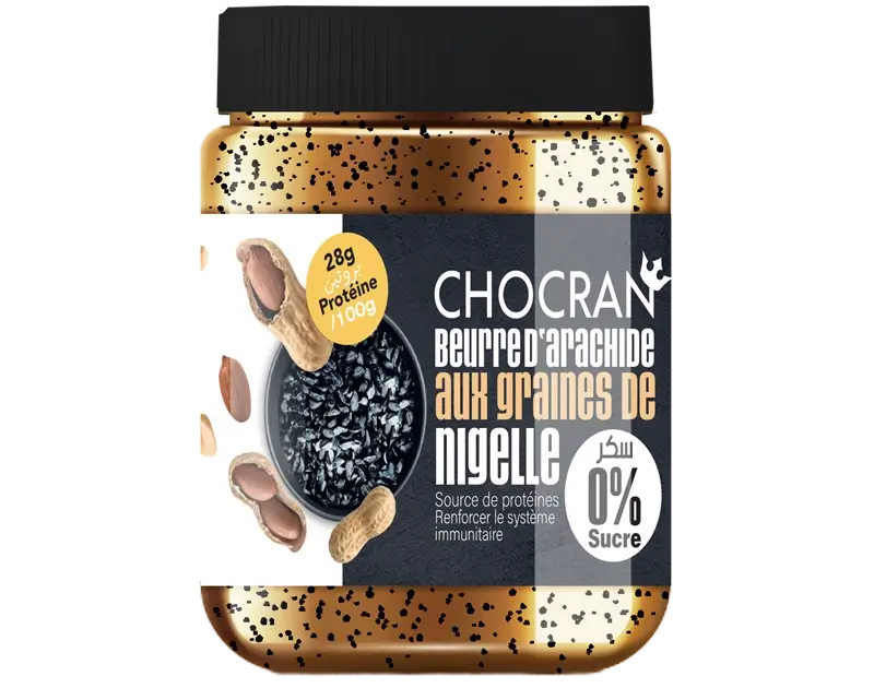 BEURRE DE CACAHUÈTE CHOCRAN AUX NIGELLES - 180G